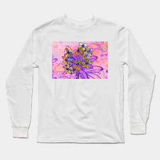 Plant with Flowers Illustration Long Sleeve T-Shirt